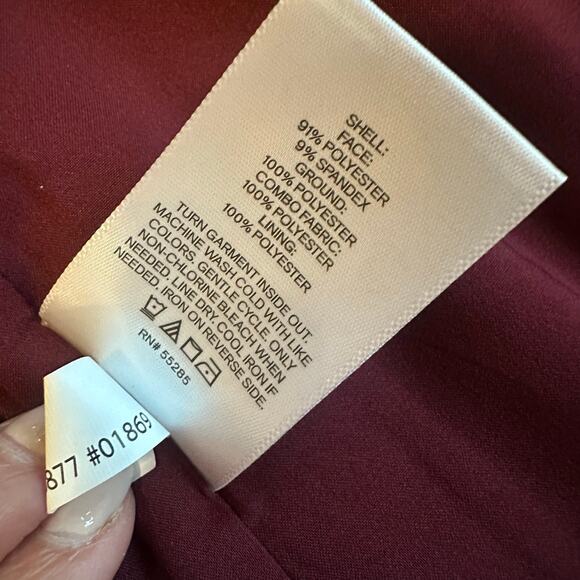 Express Dark Red, Velvet, Double Breasted, Lined, Blazer- M - Picture 4 of 8